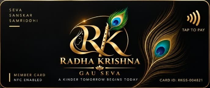 Radha Krishna Gau Seva Smart NFC Card Front